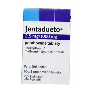 Джентадуэто 2,5мг+1000мг №60