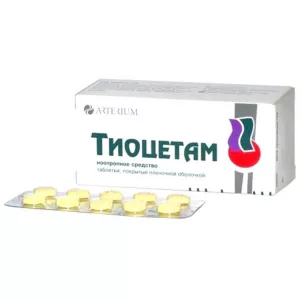 Тиоцетам таблетки форте 400+100мг №60