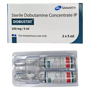 Добутамин Dobustat (dobutamine) р-р д/ин амп 250мг/5мл  №2 (2шт по 5мл)