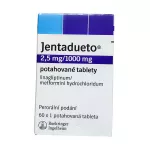 Джентадуэто 2,5мг+1000мг №60